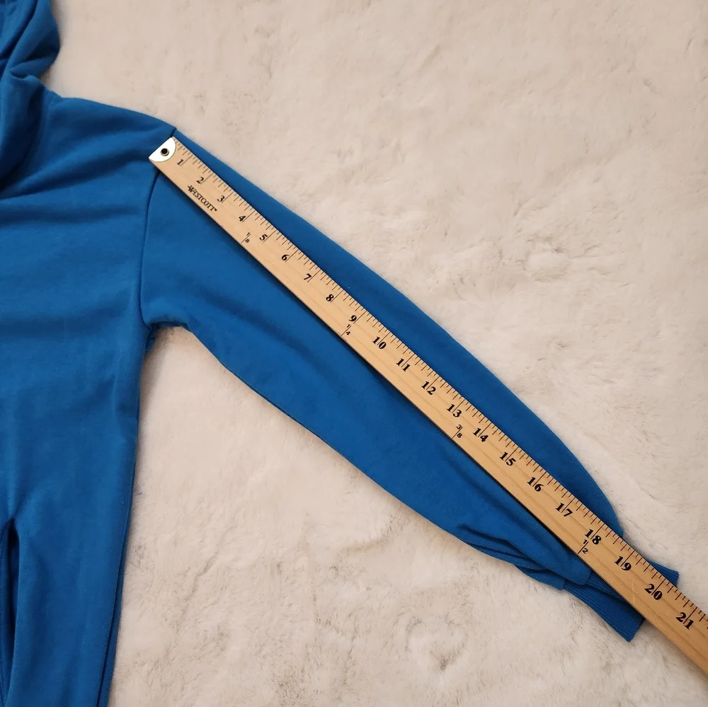 Pangaia X Haroshi BE@RBRICK Recycled Cotton Hoodie Cobalt Blue Unisex - Picture 11 of 13